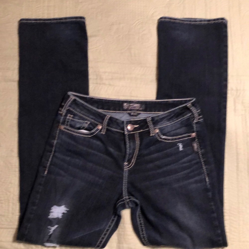 Silver Suki High slim Boot dark wash